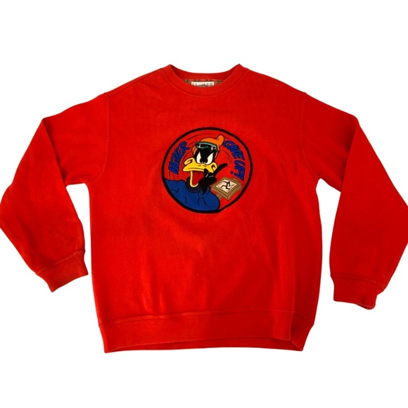 Vintage Jc de Contellojoc Daffy Duck Looney Tunes Sweater Red Size 46 - Picture 1 of 15